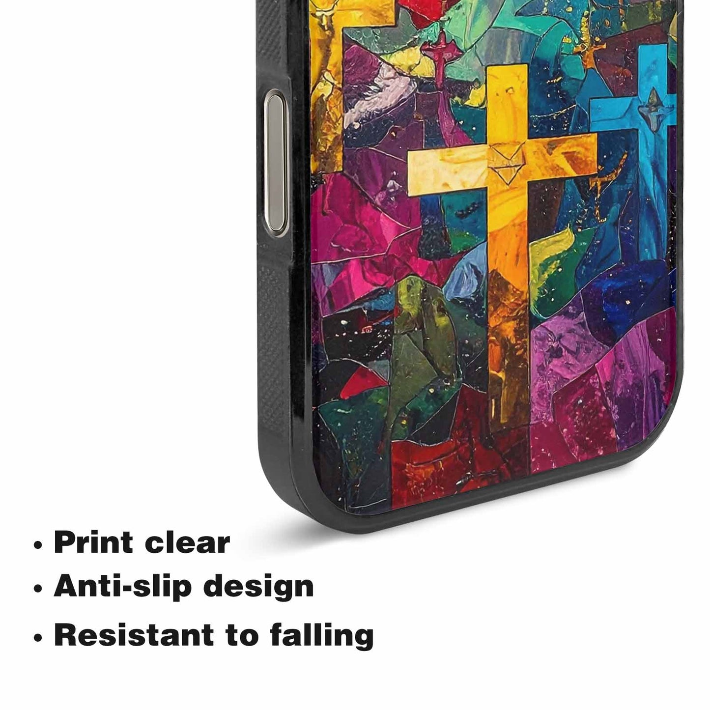 iPhone 16 Pro Case — Faith Cross And Faith Icons Pattern, Customized Protective Case