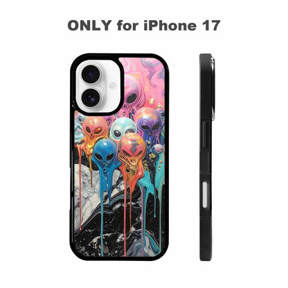 iPhone 17 Case — Aliens Marblemelting Aliens Pa Alien Scifi, Custom Designed Case Cover