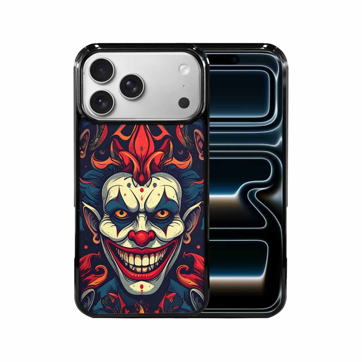 iPhone 17 Pro Max Case — Evil Circus Heads Faces Cartoon Cute, Custom Made Phone Cover