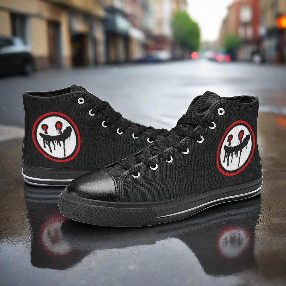 Celtic Orange Black Wearable MEN Bold Art - Freaky Shoes | Custom Art Sneakers
