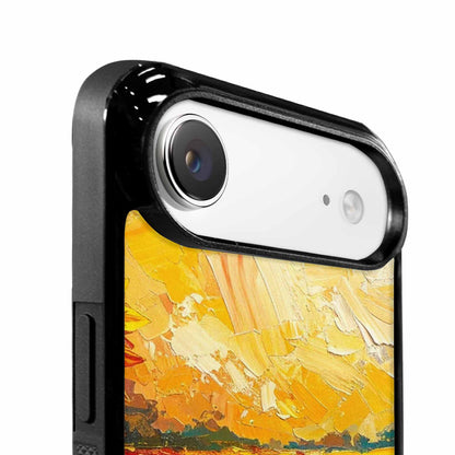 iPhone 17 Air Case — Impressionist Sunflower Brushstroke Pattern Hundreds Floral, Unique Phone Case Design