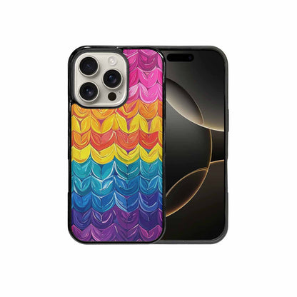 iPhone 16 Pro Case — Pansexual Flag Color Theme Small Rainbow, Custom Art Phone Cover
