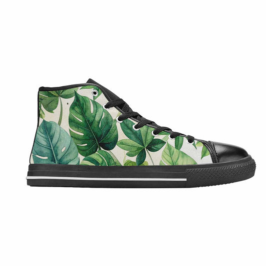 WOMEN'S Seven-Point Palmate Leaf High Top Canvas Vivid Custom Shoes