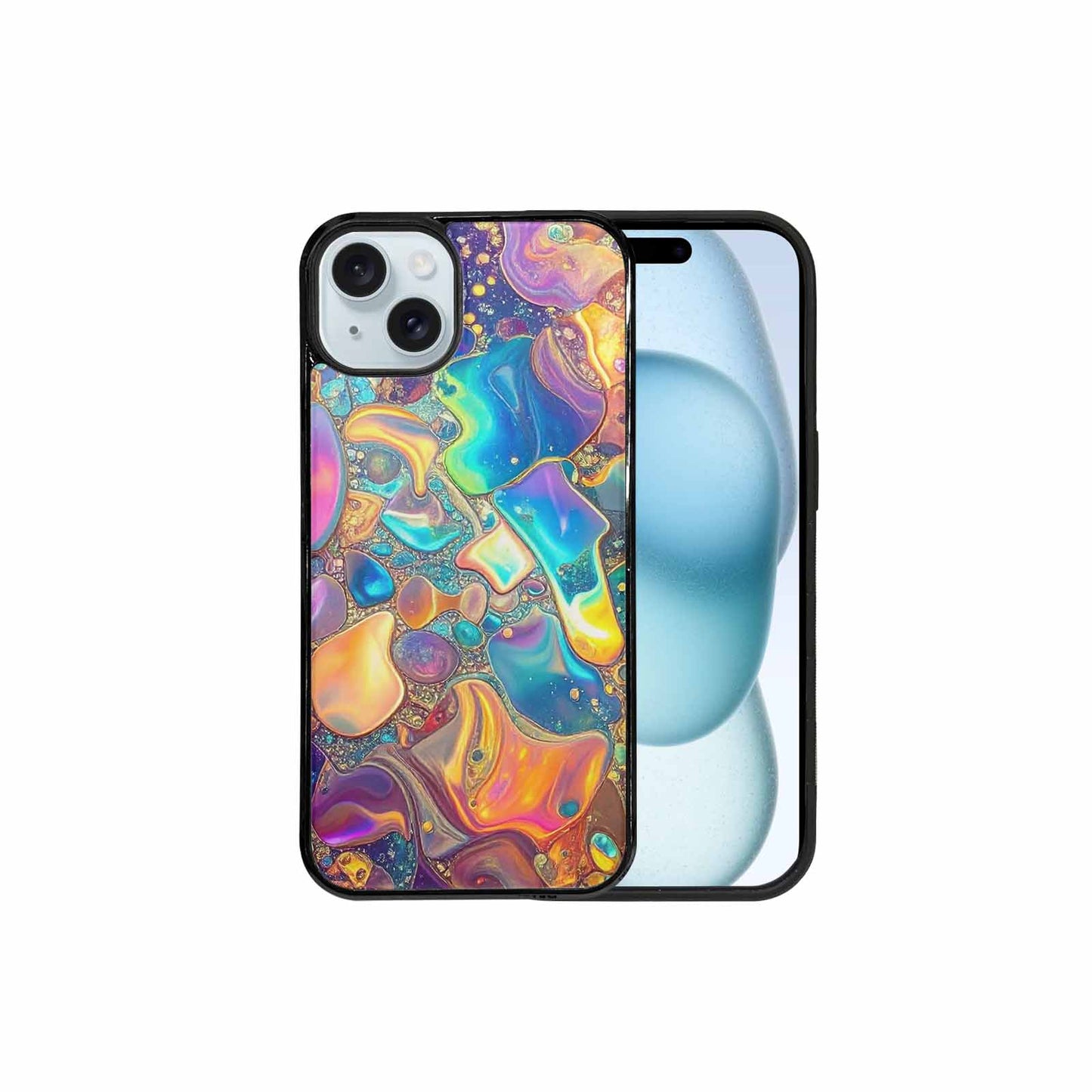 iPhone 15 Plus Case — Holographic Iridescent Shimmer Pattern Hundreds Of, Personalized Phone Case