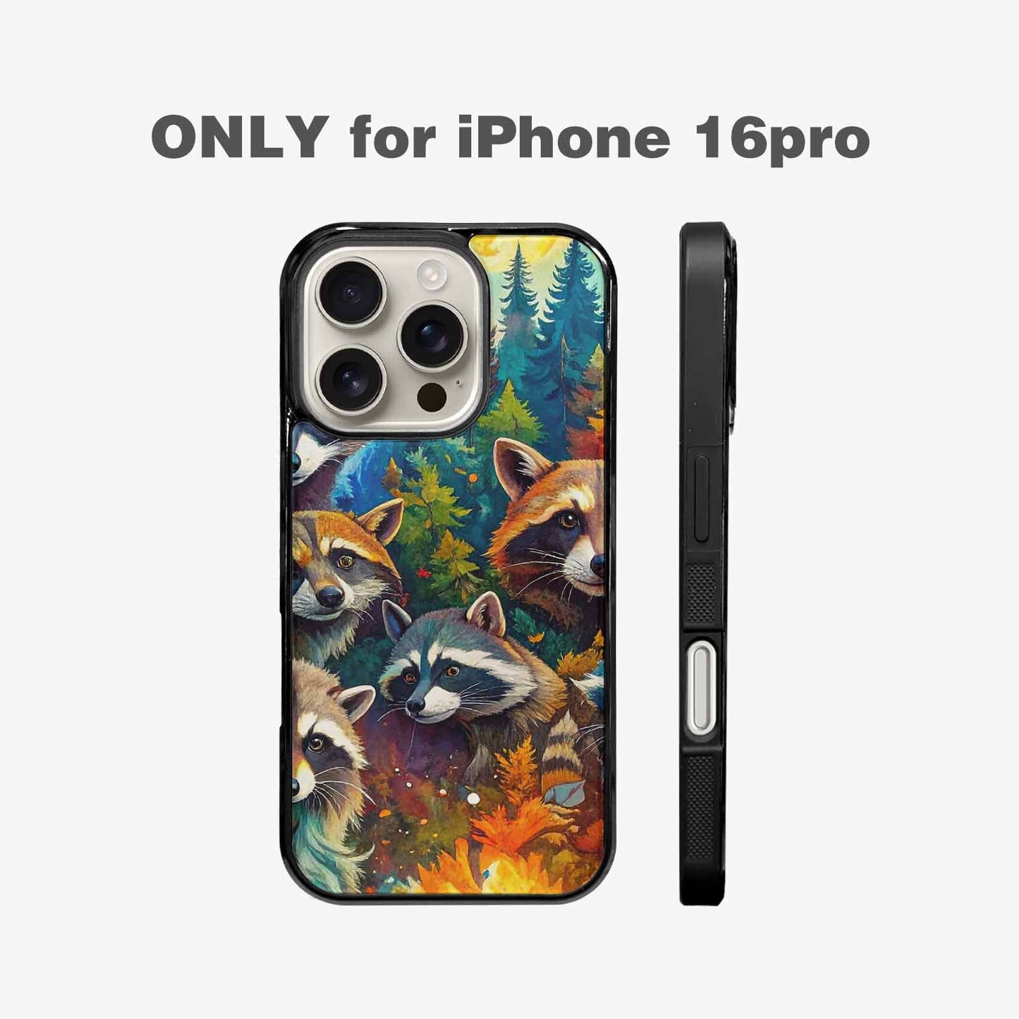 iPhone 16 Pro Case — Raccoon Bandit Raccoon Bandit Pattern Hundreds, Unique Phone Case Design