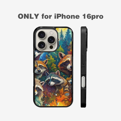 iPhone 16 Pro Case — Raccoon Bandit Raccoon Bandit Pattern Hundreds, Unique Phone Case Design
