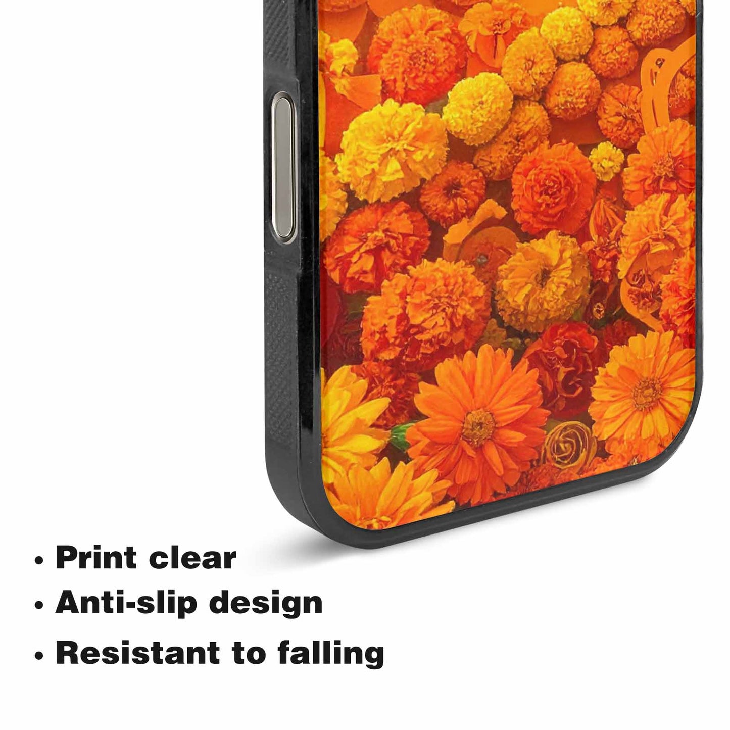 iPhone 16 Pro Case — Marigold Day Of The Dead Marigold, Custom Made Phone Cover