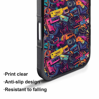 iPhone 17 Pro Case — Retro Cassette Tape Pattern Hundreds Retro, Custom Phone Case