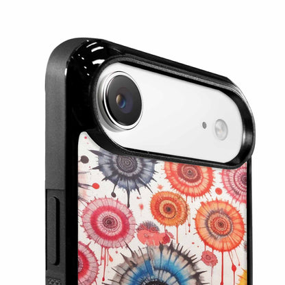 iPhone 17 Air Case — Tie Dye Swirls Black Red Tie, Custom Designed Case Cover