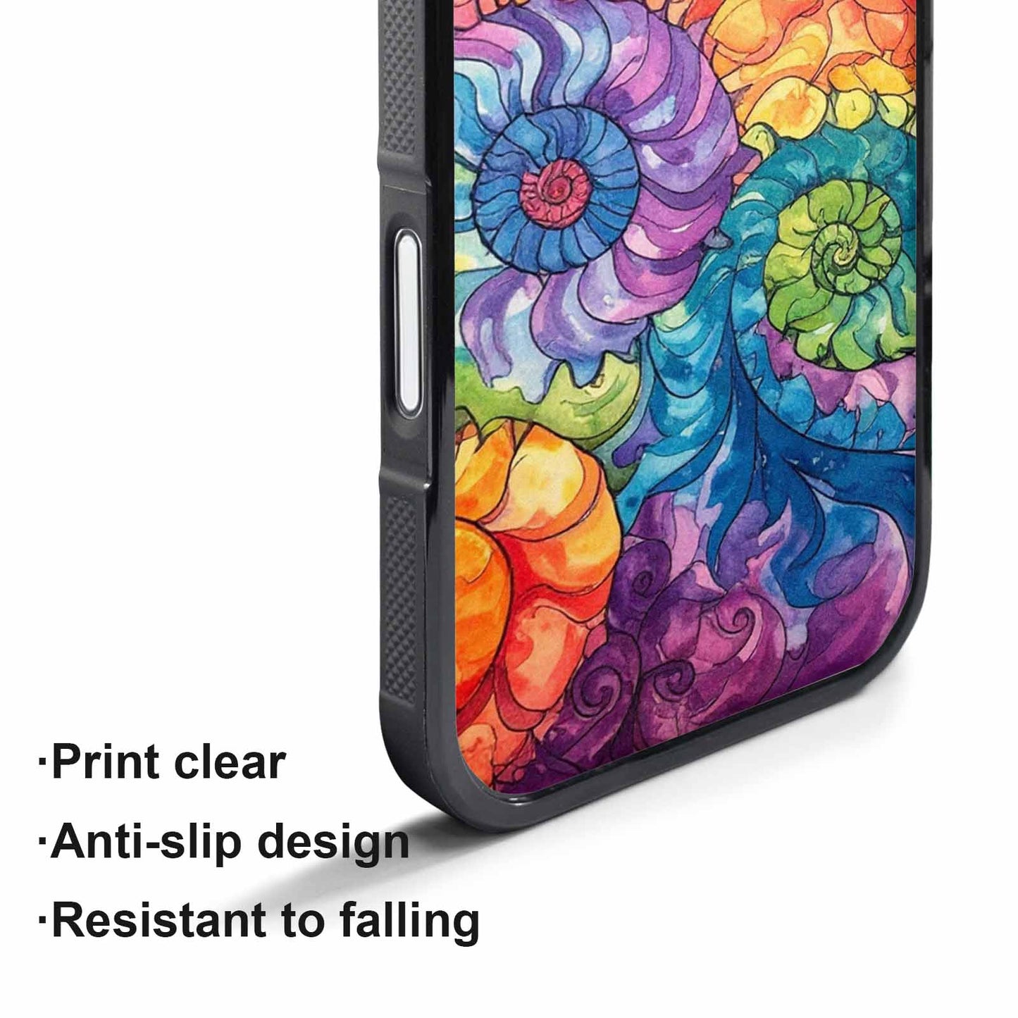 iPhone 17 Air Case — Tie Dye Swirls Black White Tie, Custom Printed Phone Case