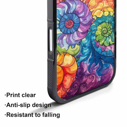 iPhone 17 Air Case — Tie Dye Swirls Black White Tie, Custom Printed Phone Case
