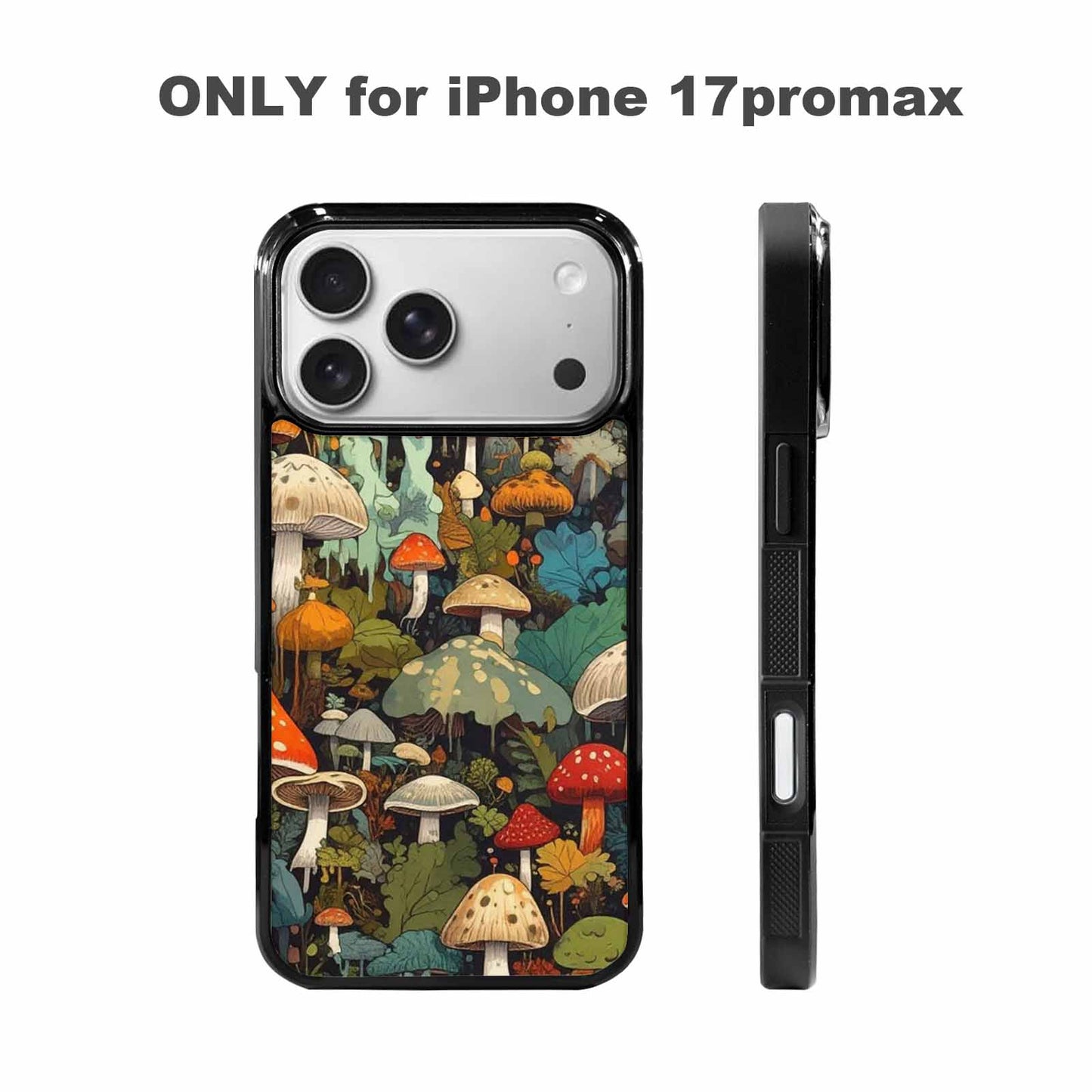 iPhone 17 Pro Max Case — Mushrooms Camomushrooms Patter Bki Camo, Custom Phone Case