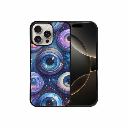 iPhone 16 Pro Max Case — Cartoon Eyeballs Galaxy Personalized Phone Cover, Custom Printed Phone Case