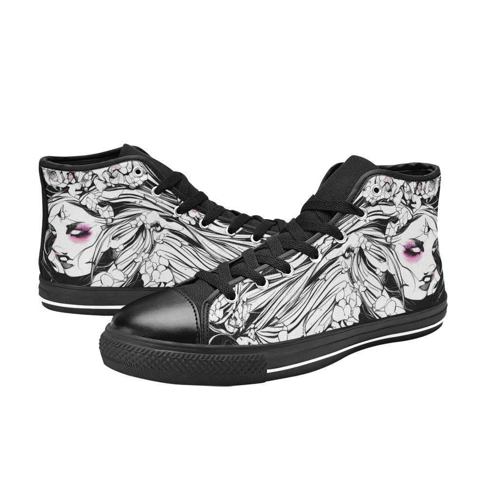 MEN'S Ink Art 2 Men’S High Top Canvas Vibrant Chaos Sneakers