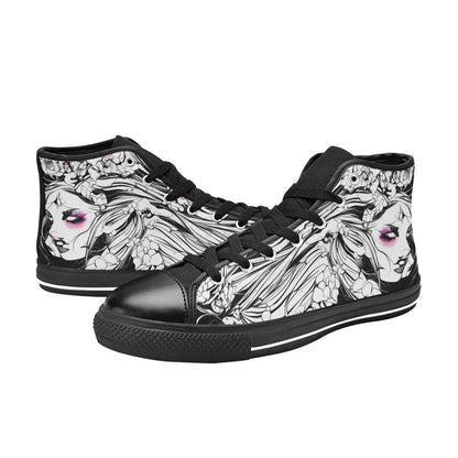 MEN'S Ink Art 2 Men’S High Top Canvas Vibrant Chaos Sneakers