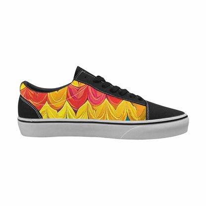 WOMEN'S Pansexual Flag Color Canvas Lace-Up Dreamcore Sneakers