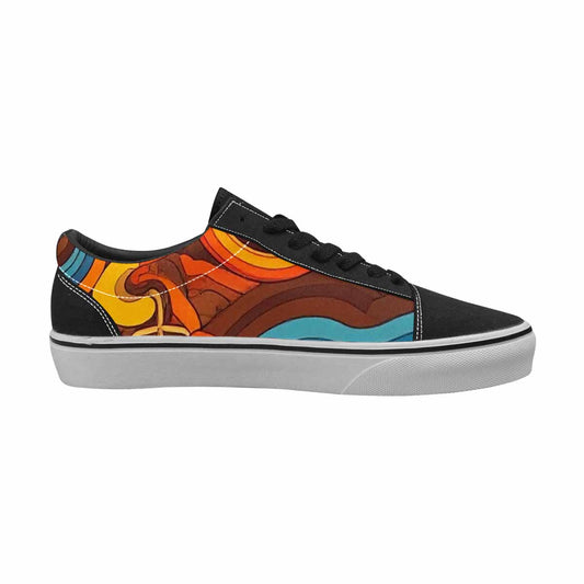 MEN'S Groovy 70S Peace Canvas Lace-Up Cottagecore Custom Shoes