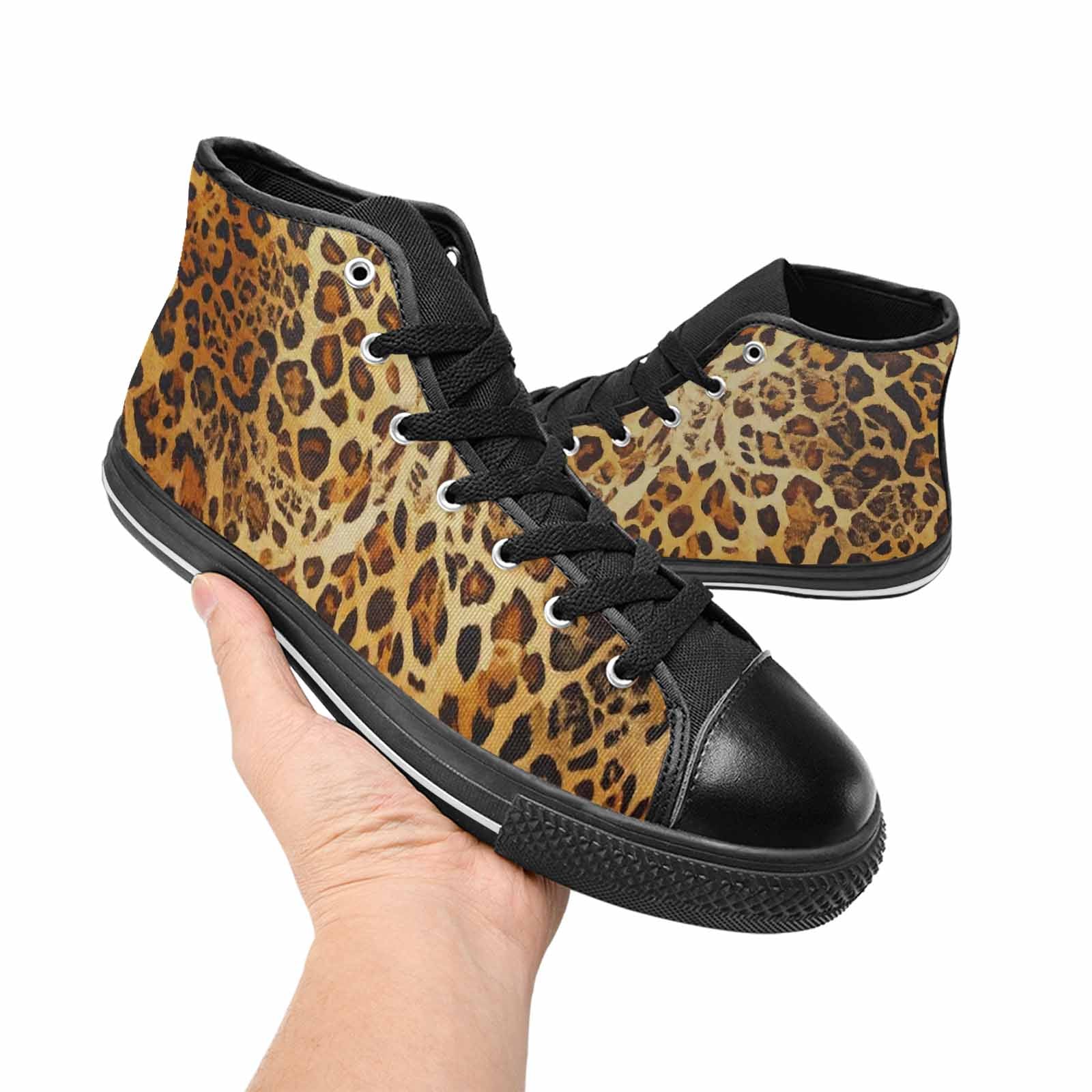 WOMEN'S Animal Print High Top Canvas Neon Fantasy Custom Shoes