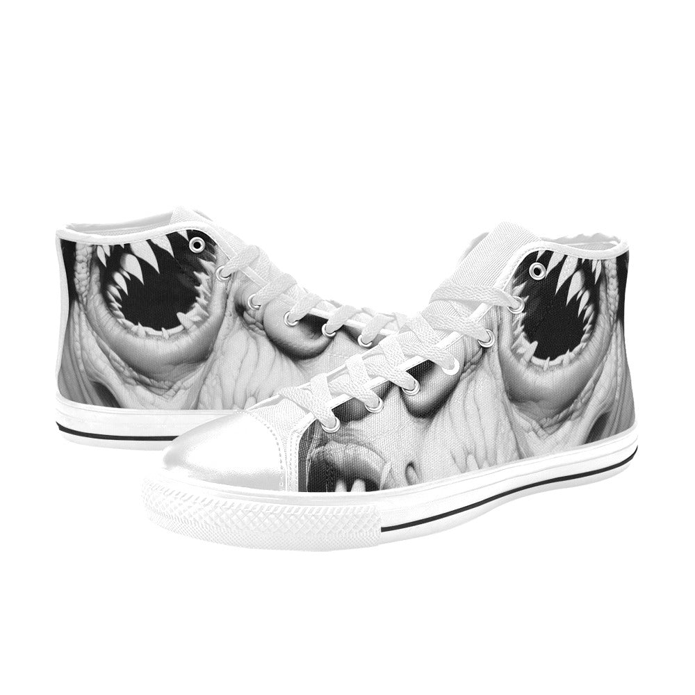 MEN'S Cc Twisted Faces 2 High Top Canvas Surreal Custom Sneakers