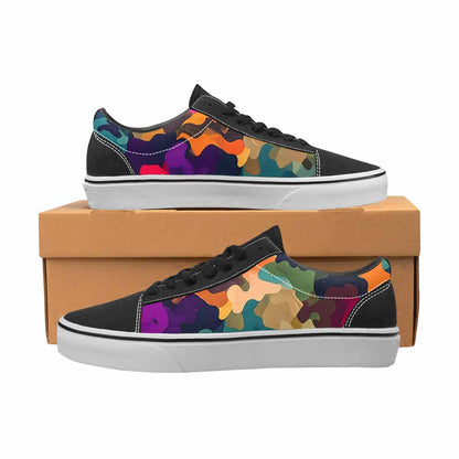 MEN'S Military Camouflage Blotch Canvas Lace-Up Grunge Custom Shoes