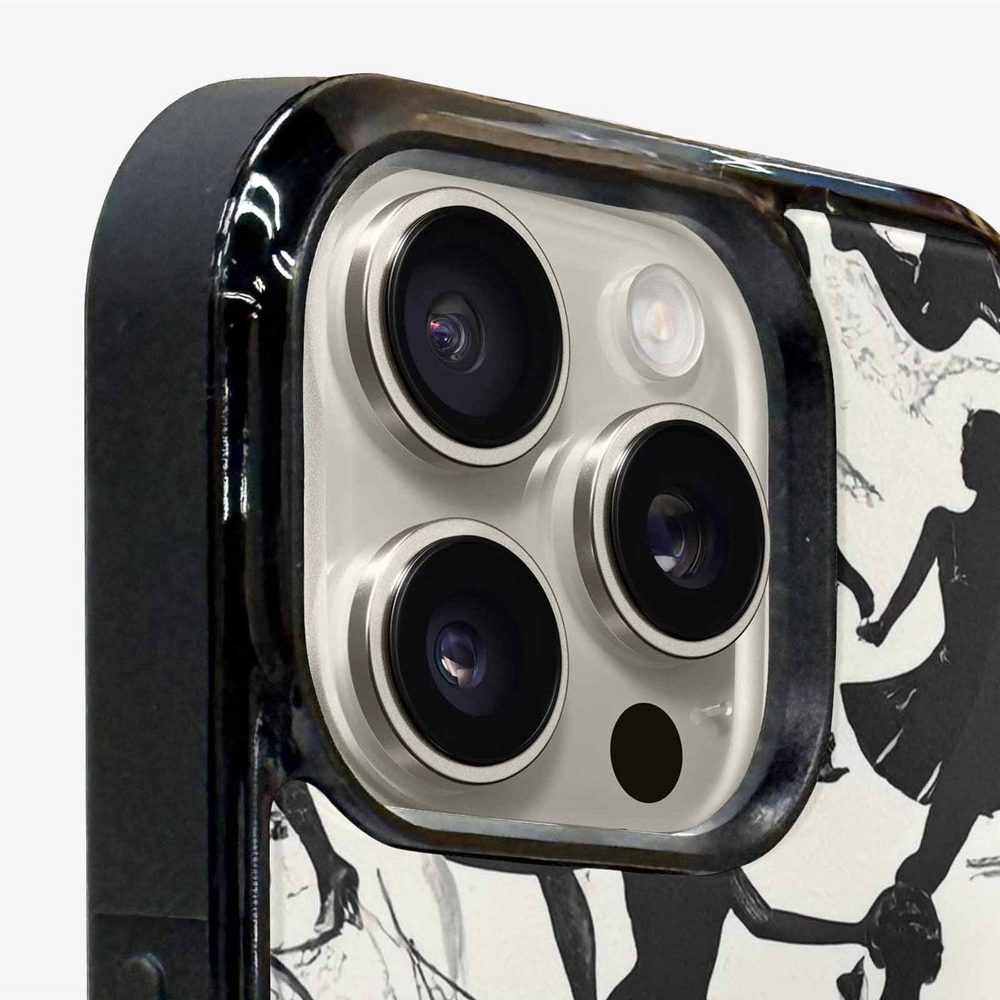 iPhone 16 Pro Max Case — Bold Dancing Figure Line Art Pattern, Unique Phone Case Design