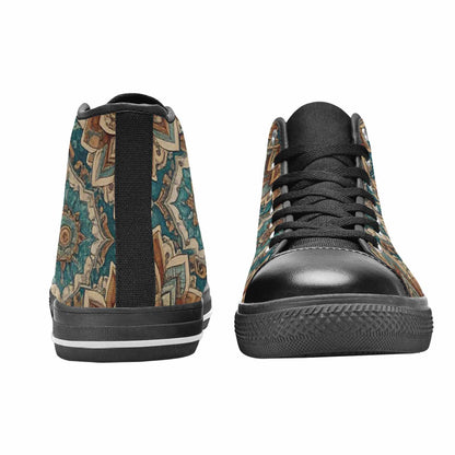 WOMEN'S Mandala High Top Canvas Cottagecore Sneakers