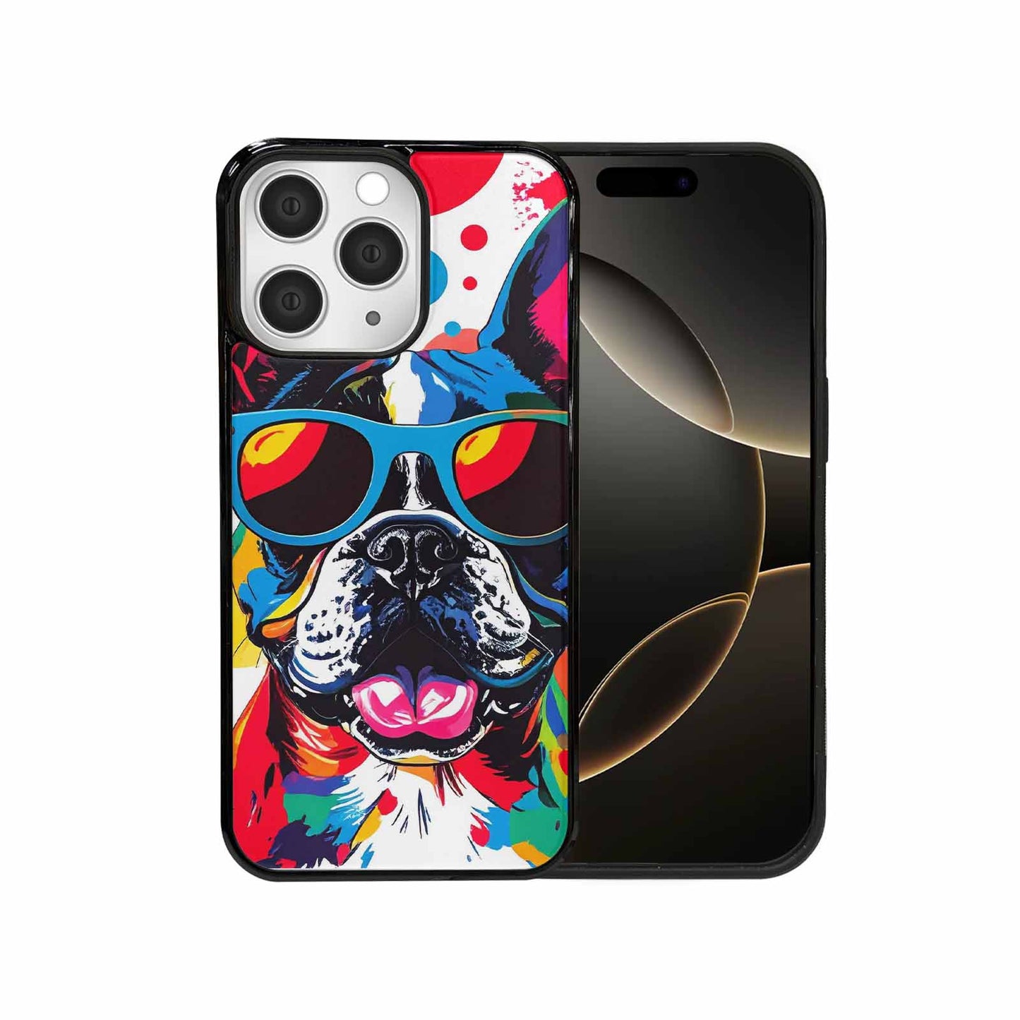 iPhone 15 Pro Max Case — French Bulldog Pop Art Pattern, Custom Print Case Cover