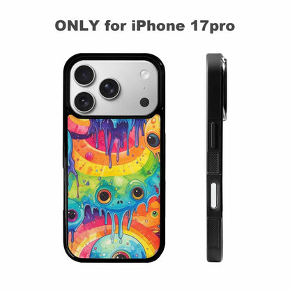 iPhone 17 Pro Case — Aliens Tie Dyemelting Aliens P Tie, Custom Printed Phone Case