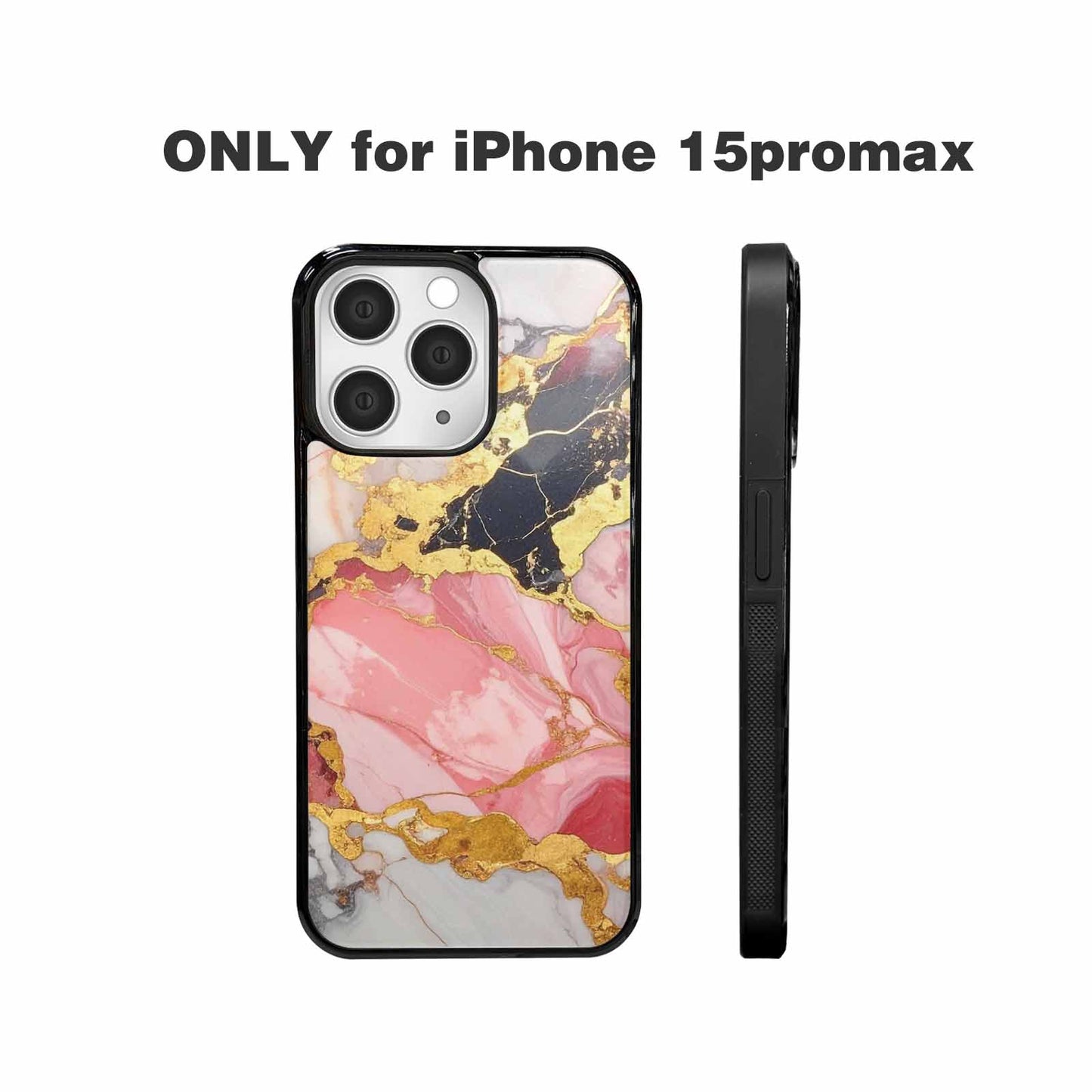 iPhone 15 Pro Max Case — Marble Vein Marble Veins Pattern Hundreds, Custom Phone Case