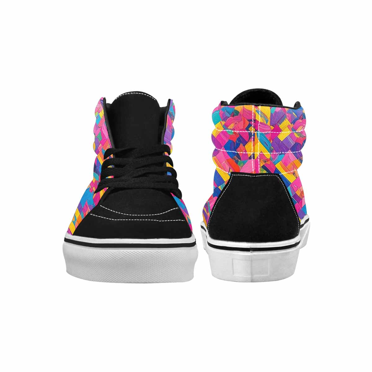 WOMEN'S Pansexual Flag Color High Top Canvas Wallpaper Art Shoes