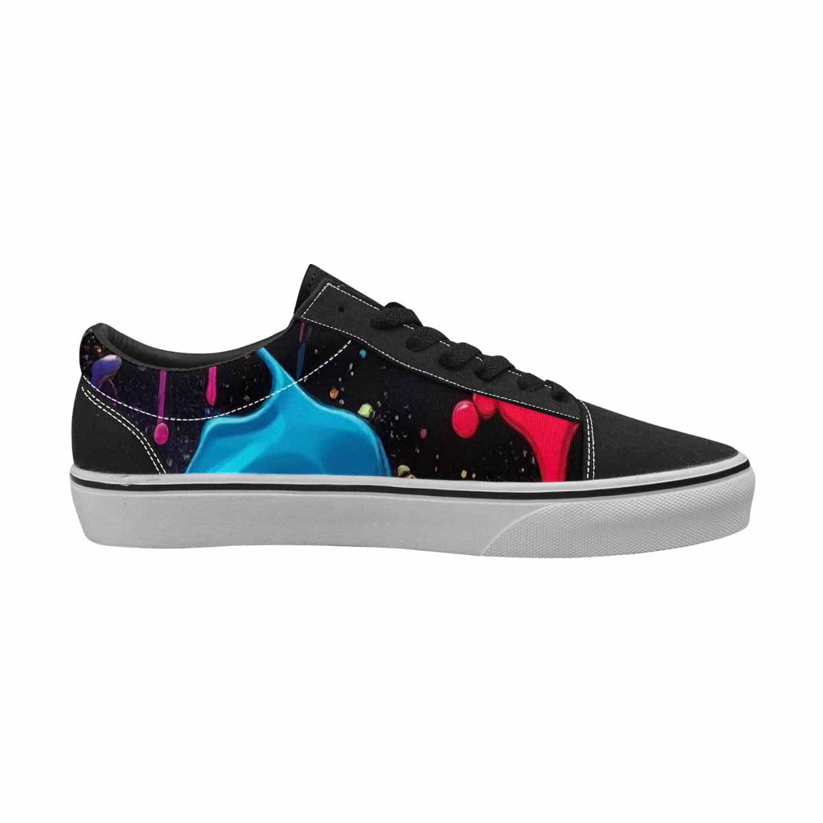 MEN'S Paint Splatter Canvas Lace-Up Vivid Custom Sneakers