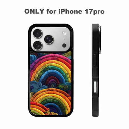 iPhone 17 Pro Case — Vivid Camo Rainbow Arc Camo, Custom Printed Phone Case