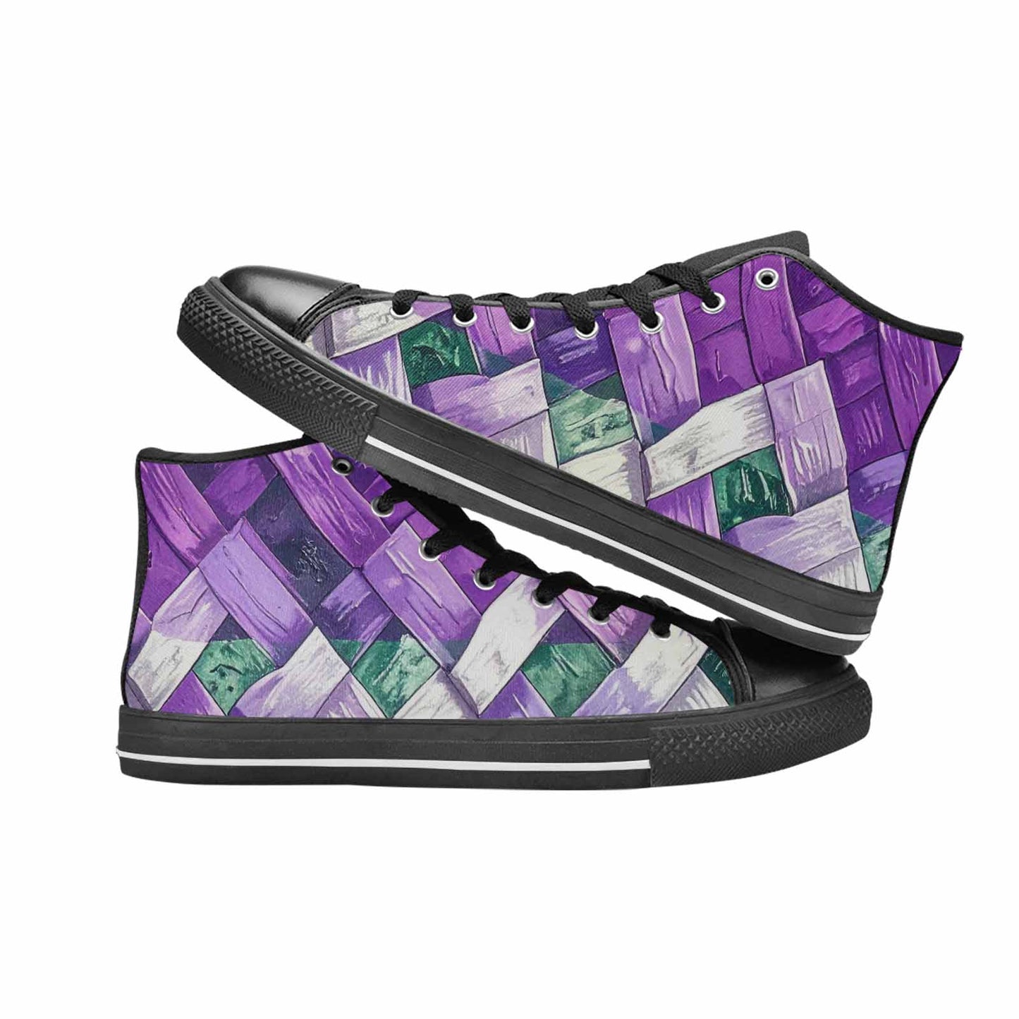 MEN'S Genderqueer Flag Color High Top Canvas Dreamcore Sneakers