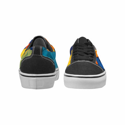 WOMEN'S Camo Patches Lace-Up Canvas Melting Art Custom Sneakers