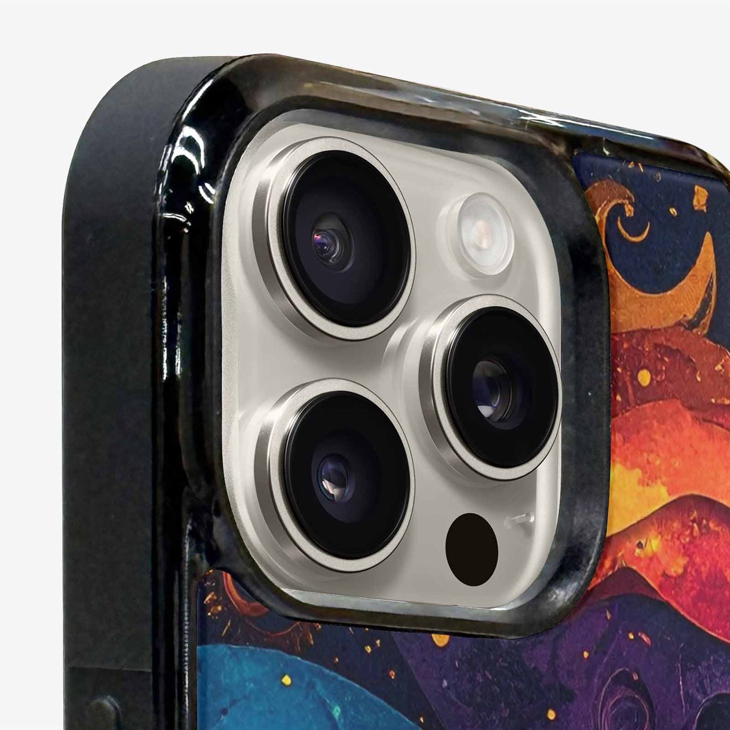 iPhone 15 Pro Max Case — Steampunk Galaxy Art Seamless Pattern Vibrant, Custom Art Phone Cover