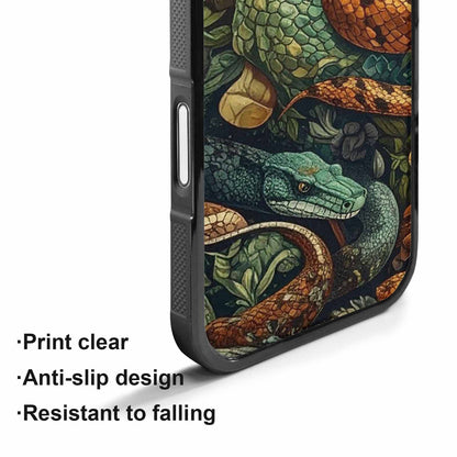 iPhone 17 Case — Small Snake Skin Reptile Original Art, Custom Print Case Cover