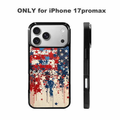 iPhone 17 Pro Max Case — Patriotic Stars And Stripes Galaxy Space, Custom Art Phone Cover