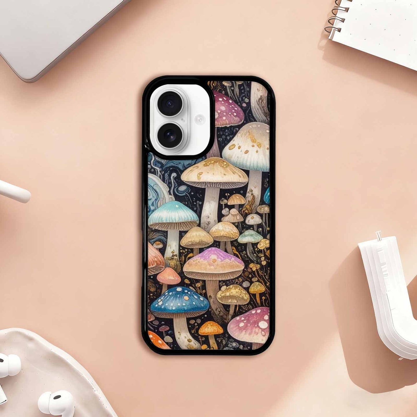 iPhone 17 Case — Mushrooms Pattern Hundreds Of Original Art, Custom Designed Case Cover