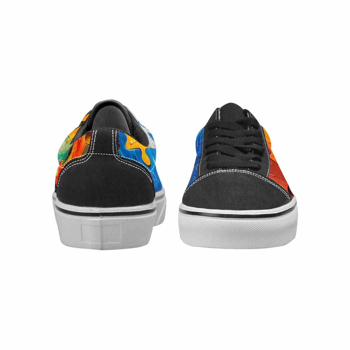 WOMEN'S Autism Puzzle Pieces Lace-Up Canvas Cottagecore Custom Sneakers