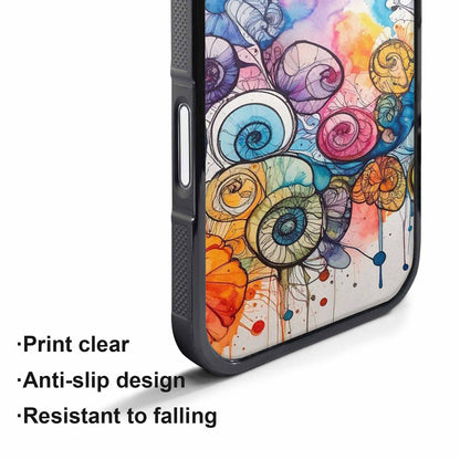 iPhone 17 Pro Max Case — Tie Dye Swirls (black Tie Dye, Custom Phone Case