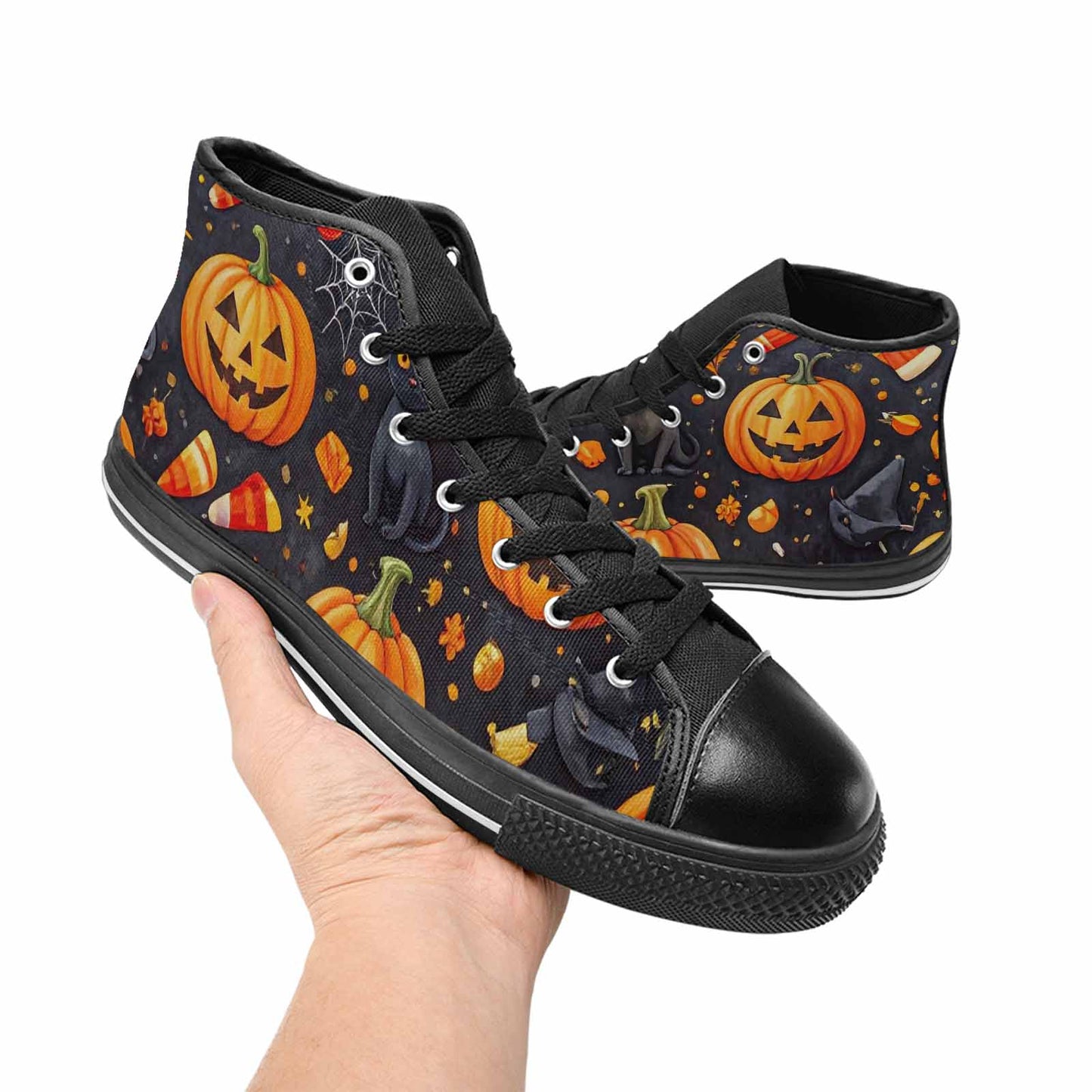 MEN'S Halloween High Top Canvas Cottagecore Custom Sneakers