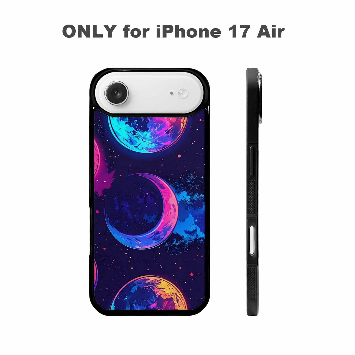 iPhone 17 Air Case — Neon Winter Moon Seamless Cartoon Cute, Custom Art Phone Cover