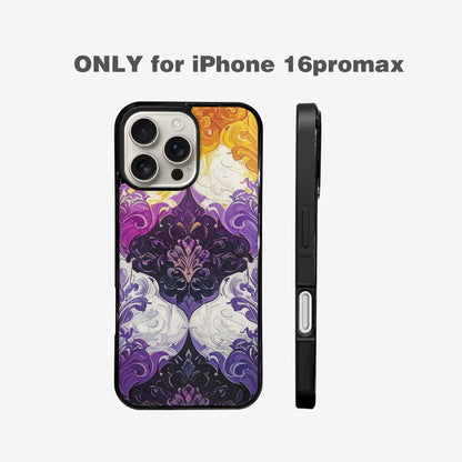 iPhone 16 Pro Max Case — Nonbinary Flag Color Theme Small Rainbow, Unique Phone Case Design