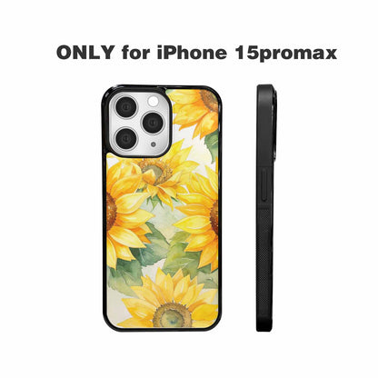 iPhone 15 Pro Max Case — Sunflowers Watercolor, Unique Phone Case Design