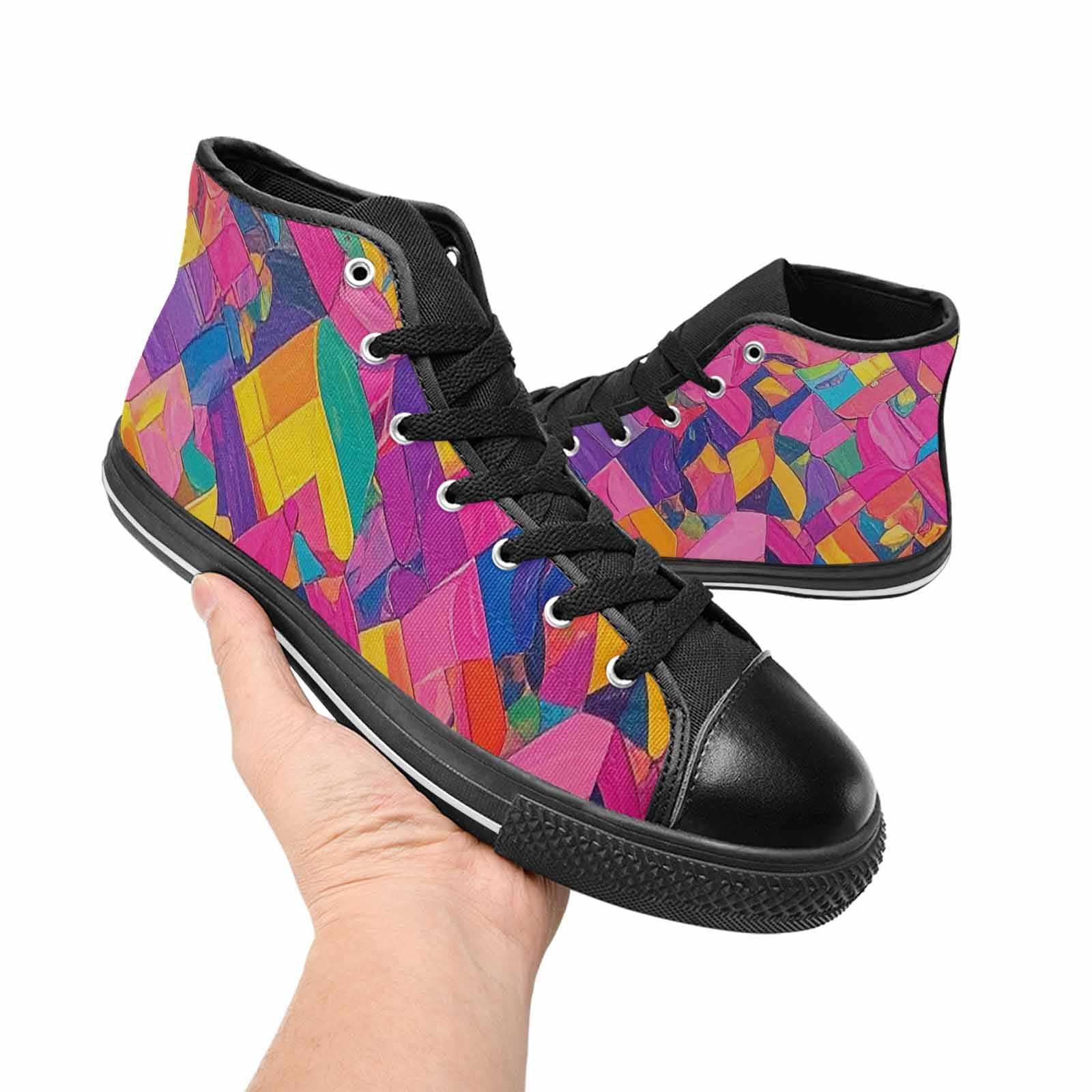 MEN'S Pansexual Flag Color High Top Canvas Y2K Sneakers