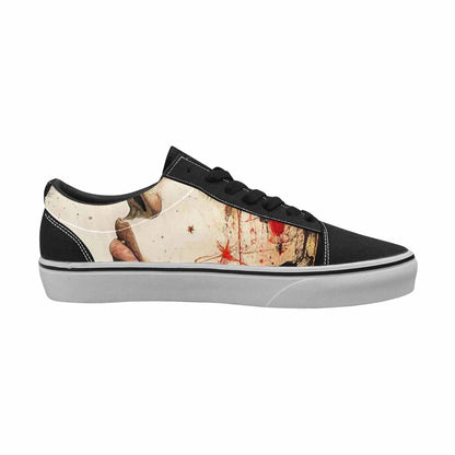 MEN'S Zodiac Black & Red Ink Canvas Custom Design Surreal Customized Sneakers