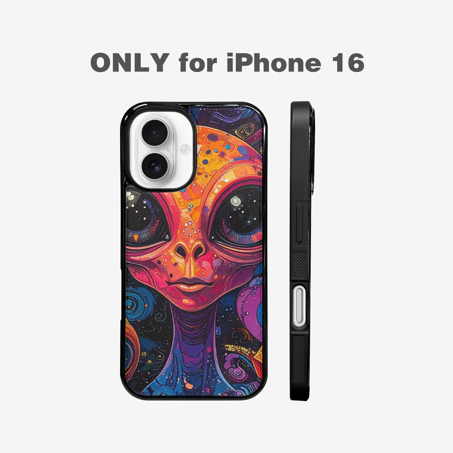 iPhone 16 Case — Cartoon Alien Characters, Custom Art Phone Cover