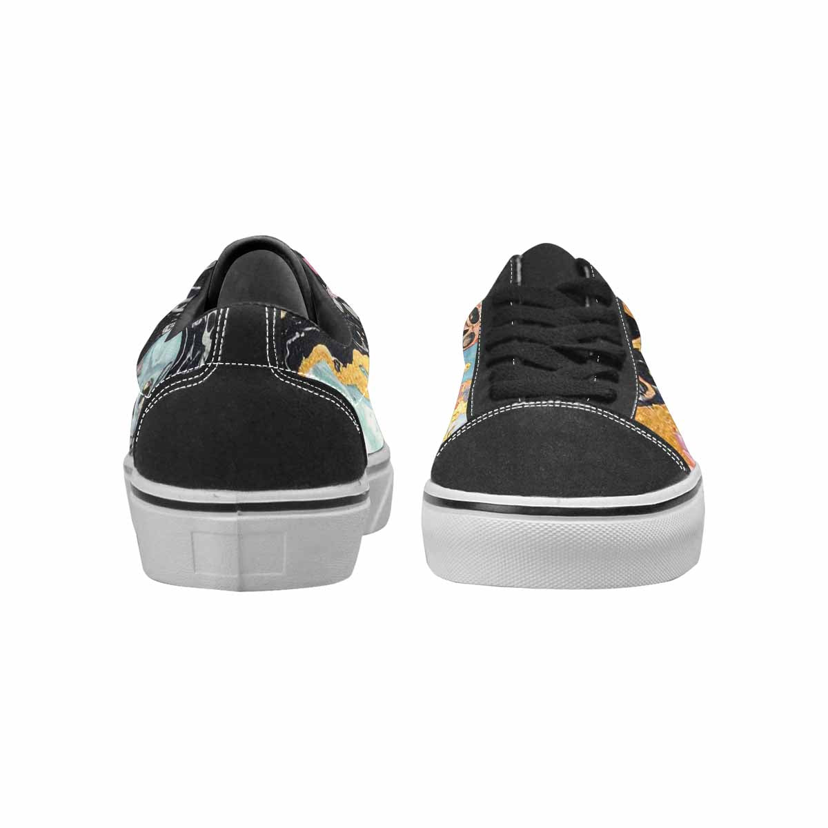 WOMEN'S Skulls  Marble Skulls Lace-Up Canvas Dreamlike Shoes