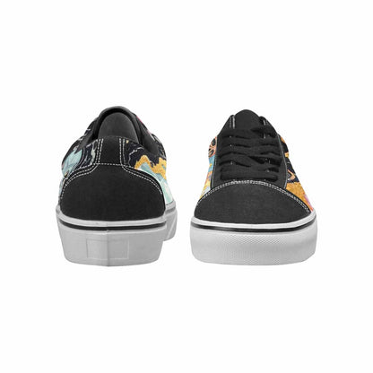 WOMEN'S Skulls  Marble Skulls Lace-Up Canvas Dreamlike Shoes