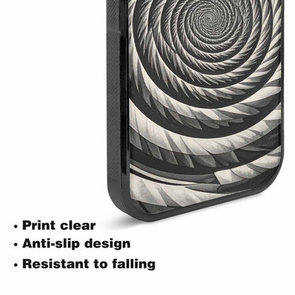 iPhone 15 Plus Case — Hypnotic Spiral Optical Illusion Motif High, Custom Made Phone Cover
